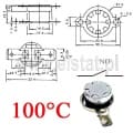 Wyłącznik termiczny 100°C  bimetalowy   NO  6A