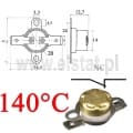 Wyłącznik termiczny 140°C  bimetalowy NC 6A ruchom