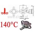 Termostat bimetaliczny; zakres: 140°C; typ KSD301A; 10A; NC 