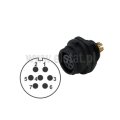 Złącze przemysłowe okrągłe, SP1312/S7,  WEIPU, żeńskie, 7pin, na panel, gwint zewnętrzny IP68, 125V, 4A, pasuje do SP1310