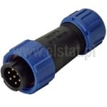 SP1310/P7 złącze przemysłowe, na kabel, 7 pinów, 4A, męskie 