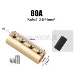  Złącze zaciskowe do łączenia przewodów; przewód do 16mm2; prąd do 80A; okrągłe